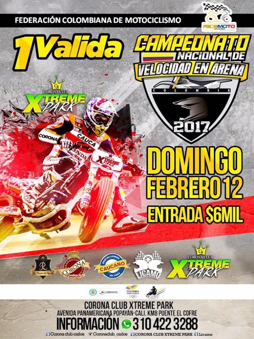 PRIMERA VÁLIDA DEL CAMPEONATO NACIONAL EN ARENA 2017, EN POPAYÁN