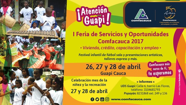 I Feria de Servicios y Oportunidades de Comfacauca en Guapi I Feria de Servicios y Oportunidades de Comfacauca en Guapi