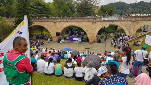 Campesinos del sur del Cauca en Popayan