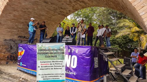 Campesinos del sur del Cauca en Popayan