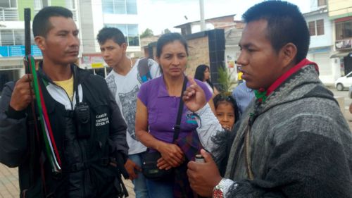 En la imagen el Gobernador Indígena Encargado de Kite Kiwe.