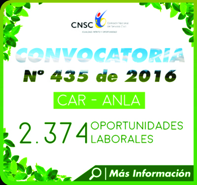 2.374 oportunidades para laborar en las corporaciones ambientales - Convocatoria ANLA 2.374 oportunidades para laborar en las corporaciones ambientales - Convocatoria ANLA
