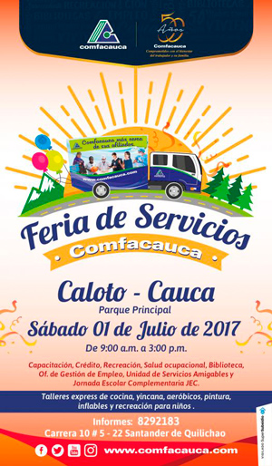 Feria de Servicios Comfacauca llega a Caloto