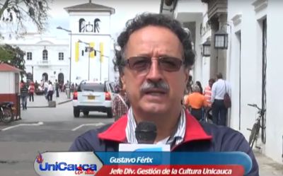 Gustavo Feris Perdomo, jefe de la División de Gestión de la Cultura de la Universidad del Cauca Gustavo Feris Perdomo, jefe de la División de Gestión de la Cultura de la Universidad del Cauca