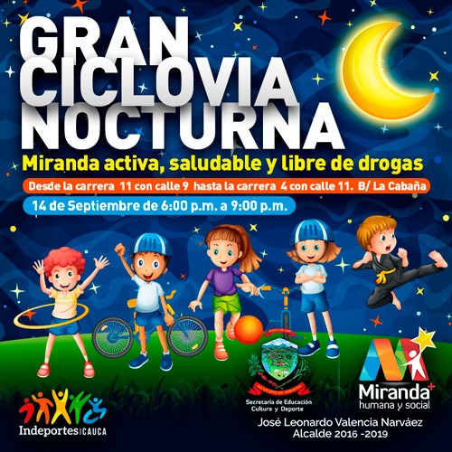 Ciclovia Nocturna por una Miranda Activa Ciclovia Nocturna por una Miranda Activa