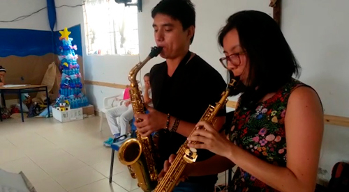 Estephanie Morillo y Cristian Fernando Muñoz, músicos de la Universidad del Cauca Estephanie Morillo y Cristian Fernando Muñoz, músicos de la Universidad del Cauca
