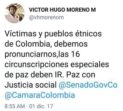 Senador Velasco se tiró en las víctimas
