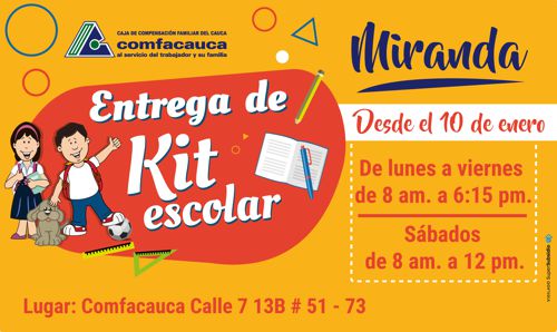 Asignación de Kit Escolar Comfacauca
