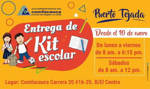 Asignación de Kit Escolar Comfacauca