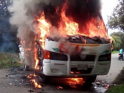 ELN ejecuta paro armado hostigando a Corinto