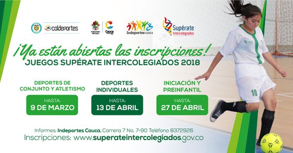 Inscripciones Abiertas para los Juegos ¡Supérate!