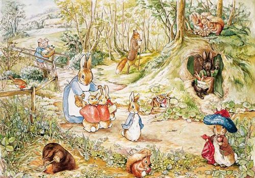 La fábula de Beatrix Potter y el conejito trader