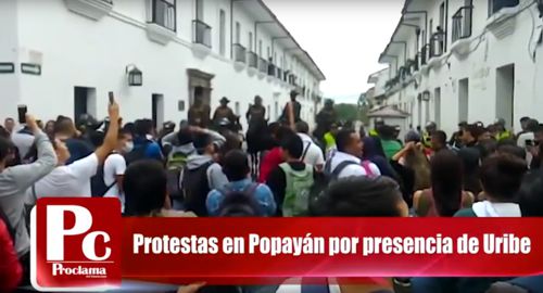 Popayán rechazó la visita de Uribe