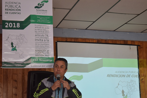 Liber Aldemar Muñoz, coordinador del hospital de Bolívar de la E.S.E Suroccidente