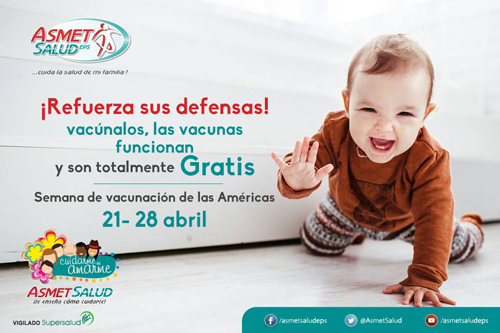 II Jornada de vacunación nacional - Semana de vacunación de las Américas Asmet salud celebra el día de los niños