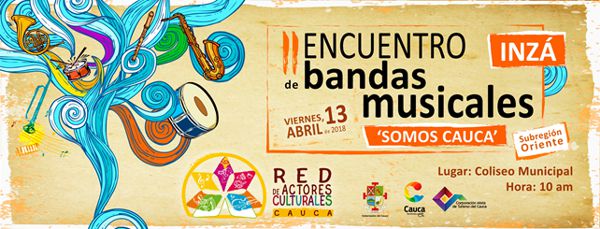 Encuentro de bandas musicales Somos Cauca, en Inzá