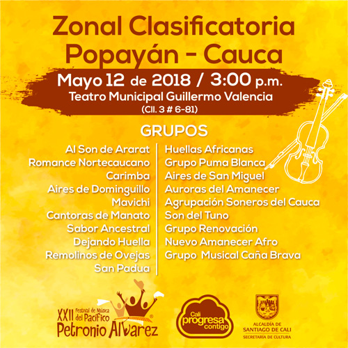 Festival Petronio Álvarez se vivirá en Popayán