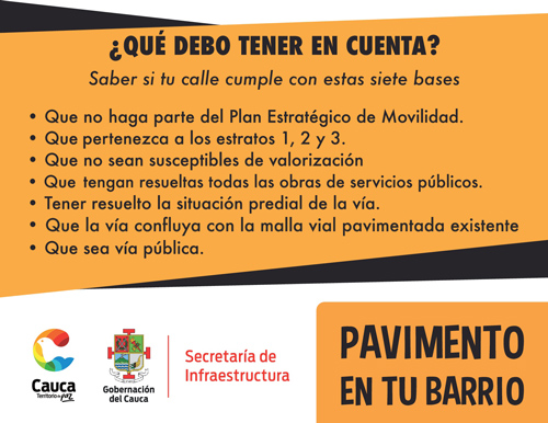 Gobernación lanza programa Pavimentación en Tu Barrio Gobernación lanza programa Pavimentación en Tu Barrio