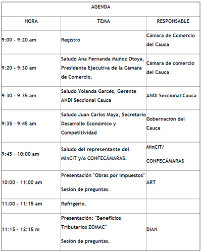 Invitación conversatorio Zomac - Beneficios Tributarios y Obras por Impuestos Invitación conversatorio Zomac - Beneficios Tributarios y Obras por Impuestos