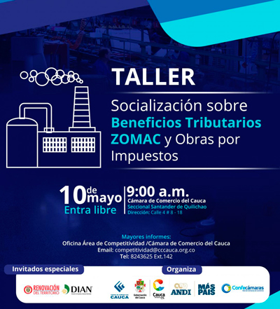 Invitación conversatorio Zomac - Beneficios Tributarios y Obras por Impuestos Invitación conversatorio Zomac - Beneficios Tributarios y Obras por Impuestos