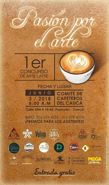 Entrada libre al primer concurso de Arte Latte en Popayán