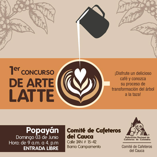Entrada libre al primer concurso de Arte Latte en Popayán