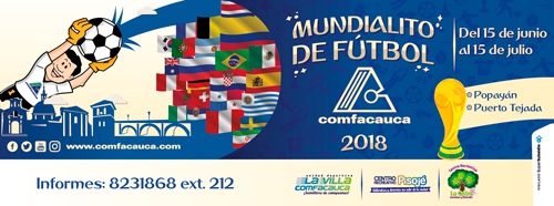 Mundialito infantil de fútbol Comfacauca 2018