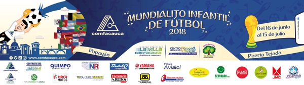 Mundialito infantil de fútbol Comfacauca 2018