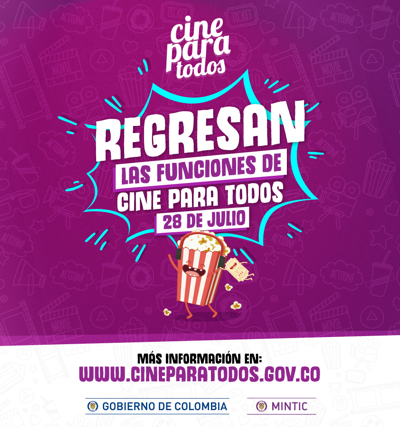“Cine Para Todos” regresa este 28 de julio a Popayán