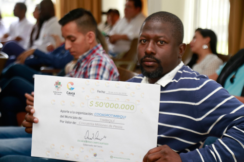 Gobernación del Cauca entregó apoyo económico para alianzas productivas Gobernación del Cauca entregó apoyo económico para alianzas productivas