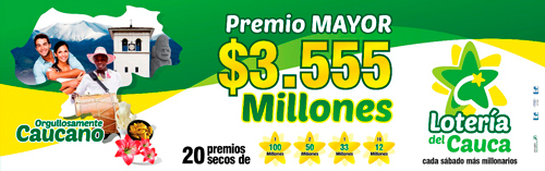Se acerca el mes millonario de la Lotería del Cauca Se acerca el mes millonario de la Lotería del Cauca