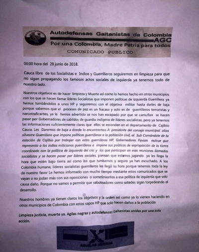 Masacre en Argelia, Cauca