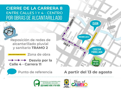 Cierre vial por reposición de redes de alcantarillado en el centro histórico Cierre vial por reposición de redes de alcantarillado en el centro histórico