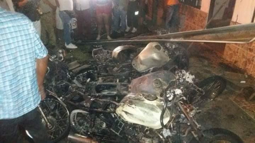 Explosión de moto-bomba en Corinto