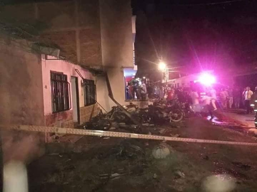 Explosión de moto-bomba en Corinto