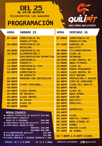 QUILIFIT - UNA FERIA INCLUYENTE PROGRAMACIÓN