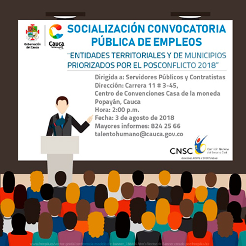 INVITACIÓN A SOCIALIZACIÓN DE CONVOCATORIAS PÚBLICA DE EMPLEOS INVITACIÓN A SOCIALIZACIÓN DE CONVOCATORIAS PÚBLICA DE EMPLEOS