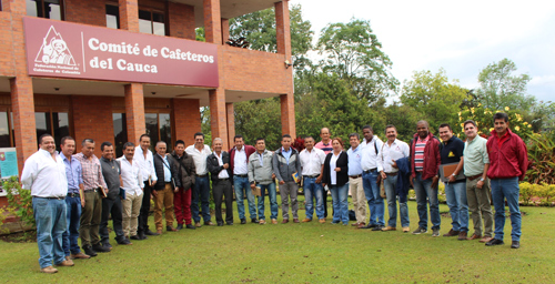 Directivos del Comité Cauca en representación de las familias cafeteras caucanas