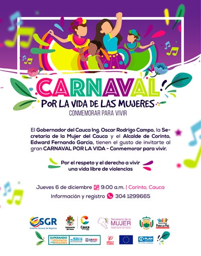 Participa del Carnaval por la Vida de las Mujeres Participa del Carnaval por la Vida de las Mujeres