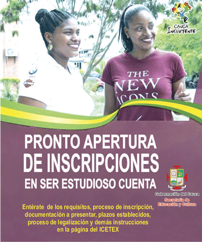 Créditos educativos “No reembolsables” auspician la Gobernación del Cauca e ICETEX en los 41 municipios Créditos educativos “No reembolsables” auspician la Gobernación del Cauca e ICETEX en los 41 municipios