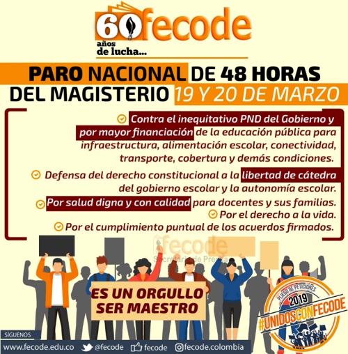 Fecode anuncia nuevo paro nacional