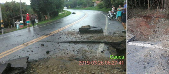 Los ataques más recientes con explosivos ocurrieron en Santander de Quilichao afectando la vía Panamericana