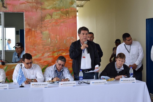Gustavo Meza-Cuadra, en el ETCR Santa Rosa, Caldono Gustavo Meza-Cuadra, en el ETCR Santa Rosa, Caldono