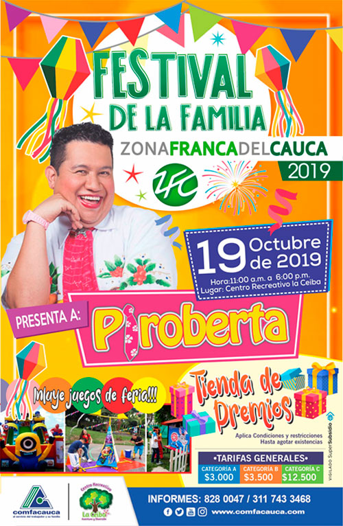 Festival de la familia Zona Franca del Cauca y Comfacauca