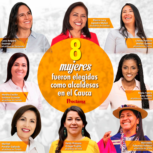Ocho caucanas ejemplares