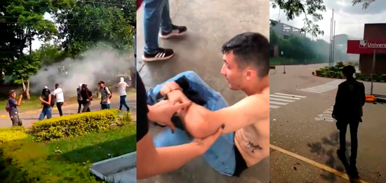 Esmad ataca con gases a estudiantes en Santander de Quilichao Esmad ataca con gases a estudiantes en Santander de Quilichao