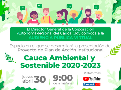 A través de audiencia pública CRC presentará su Plan de Acción 2020-2023 A través de audiencia pública CRC presentará su Plan de Acción 2020-2023