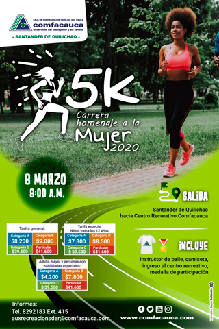 Participa en la caminta 6k en homenaje a la mujer Participa en la caminta 6k en homenaje a la mujer