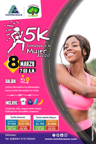 Participa en la caminta 6k en homenaje a la mujer Participa en la caminta 6k en homenaje a la mujer