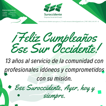 ESE Suroccidente 13 años al servicio de los caucanos